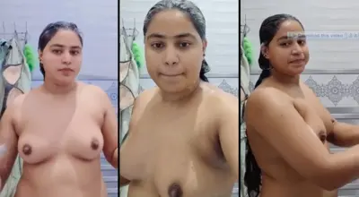 Beautiful Pakistani Chubby Girl Bathing Nude